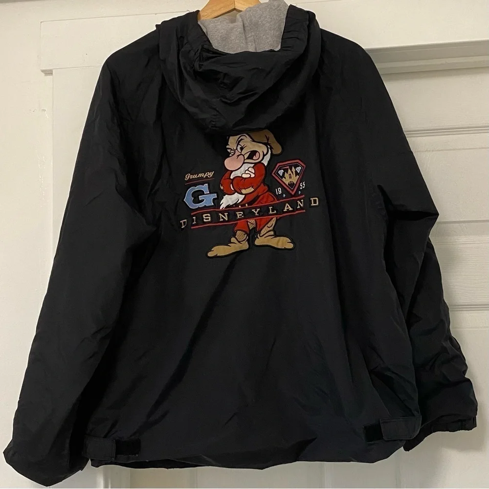 Vintage Disney Grumpy Black Hooded Jacket